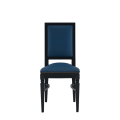 CKC Chair in Black with Cornflower Blue Seat Pad