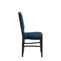 CKC Chair in Black with Cornflower Blue Seat Pad