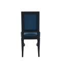 CKC Chair in Black with Cornflower Blue Seat Pad