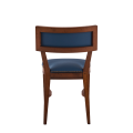 The Bogart Chair in Antique Wood with Cornflower Seat Pad