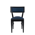 The Bogart Chair in Black with Cornflower Seat Pad
