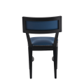 The Bogart Chair in Black with Cornflower Seat Pad