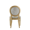 Chandelle Chair in Gold with Damask Vanilla Seat Pad