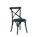 Coco Chair in Black with Emerald Seat Pad