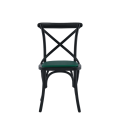 Coco Chair in Black with Emerald Seat Pad