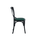 Coco Chair in Black with Emerald Seat Pad