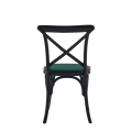 Coco Chair in Black with Emerald Seat Pad