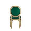 Chandelle Chair in Gold with Emerald Green Seat Pad