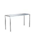 Unico Rectangular Poseur - Stainless Steel Frame - Silver Top