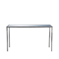 Unico Rectangular Poseur - Stainless Steel Frame - Silver Top