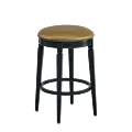 Beli Bar Stool Black with Gold Seat Pad
