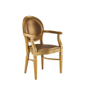 Chandelle Armchair in Gold with Gold Seat Pad