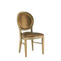Chandelle Chair in Gold with Gold Seat Pad
