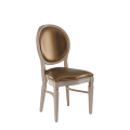 Chandelle Chair in Ivory with Gold Seat Pad