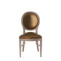 Chandelle Chair in Ivory with Gold Seat Pad