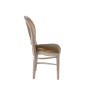Chandelle Chair in Ivory with Gold Seat Pad
