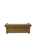 Chesterfield Leather Sofa in Gold 7ft
