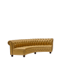 Chesterfield Curved Sofa in Gold