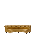 Chesterfield Curved Sofa in Gold