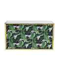 Unico Rectangular Bar with Gold Frame and Palm Leaf Print Panels