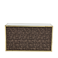 Unico Bar - Gold Frame - Taupe Upholstered Snake Skin Panels 