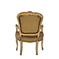 Louis Armchair in Gold with Gold Gilt Seat Pad