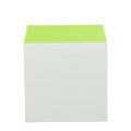 Seattle Cube Plinths in White with Green Top