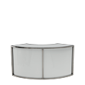 Unico Curved Bar with Stainless Steel Frame and Coloured Panels