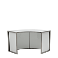 Unico Curved Bar with Stainless Steel Frame and Coloured Panels