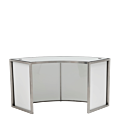 Unico Curved DJ Booth with Stainless Steel Frame -Coloured Panels