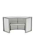 Unico Curved DJ Booth with Stainless Steel Frame -Coloured Panels