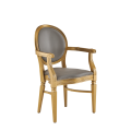 Chandelle Armchair in Gold with Grey Seat Pad