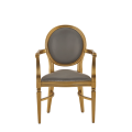 Chandelle Armchair in Gold with Grey Seat Pad