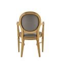 Chandelle Armchair in Gold with Grey Seat Pad