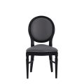 Chandelle Chair in Black with Grey Seat Pad