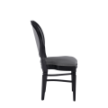 Chandelle Chair in Black with Grey Seat Pad