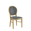 Chandelle Chair in Gold with Grey Seat Pad
