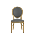 Chandelle Chair in Gold with Grey Seat Pad