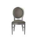 Chandelle Chair in Silver with Grey Seat Pad