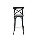Coco Bar Stool in Black with Grey Seat Pad