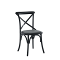 Coco Chair in Black with Grey Seat Pad