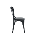 Coco Chair in Black with Grey Seat Pad