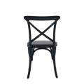 Coco Chair in Black with Grey Seat Pad