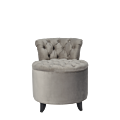 Nandor Ottoman in Grey Velvet