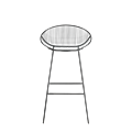 Gianni Round Bar Stool in Gunmetal