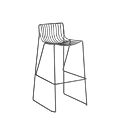 Gianni Square Bar Stool in Gunmetal