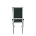 CKC Chair in White with Hunter Green Seat Pad