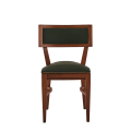 The Bogart Chair in Antique Wood with Hunter Green Seat Pad
