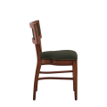 The Bogart Chair in Antique Wood with Hunter Green Seat Pad