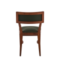 The Bogart Chair in Antique Wood with Hunter Green Seat Pad